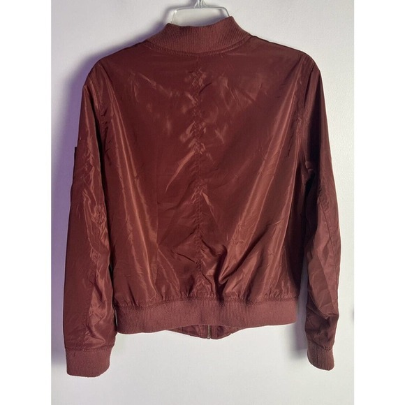 ANGEL KISS Los Angeles ROSE PINK SATIN BOMBER JACKET Size Large 100% POLYESTER - Picture 2 of 10